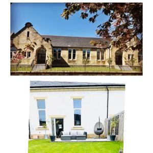 una casa antes y después de ser remodelada en The Old Schoolhouse, Kinross en Kinross