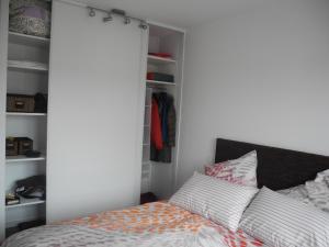 una camera con letto e armadio di Apt Standing Bordeaux Chartrons a Bordeaux
