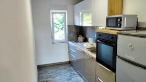Kuchyň nebo kuchyňský kout v ubytování Apartment Daca