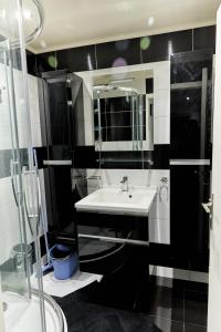 a bathroom with a sink and a mirror at Appartement located at 15 mn from Paris & Orly in Choisy-le-Roi
