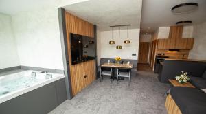 Η κουζίνα ή μικρή κουζίνα στο Hotel Kras