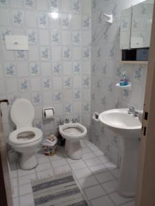 La salle de bains est pourvue de toilettes et d'un lavabo. dans l'établissement Departamento Parque España, à Rosario