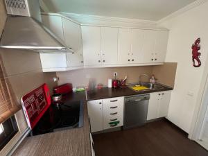 A kitchen or kitchenette at Panoramic Ocean View Apartment