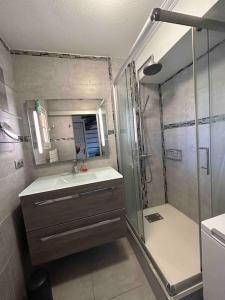 Et badeværelse på Duplex, en bord de mer 2 chambres