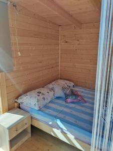 Posteľ alebo postele v izbe v ubytovaní Secluded getaway tiny home - Skozanje bay, island Hvar