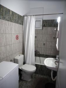 a bathroom with a toilet and a sink at TSOUMAS HOUSE 1 in Preveza
