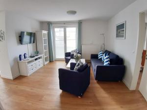 TV a/nebo společenská místnost v ubytování Ferienwohnung Schwalbennest