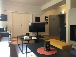 TV a/nebo společenská místnost v ubytování Birkelunden Bed & Breakfast
