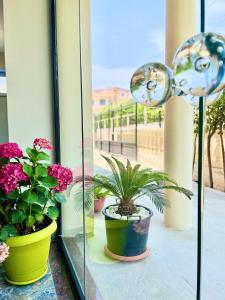 Uma varanda ou terraço em Marku Palace