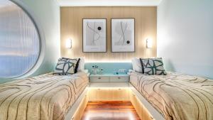 Krevet ili kreveti u jedinici u objektu Lux Gdansk Crane View - Comfy Apartments