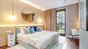 Krevet ili kreveti u jedinici u objektu Lux Gdansk Crane View - Comfy Apartments