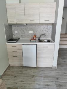 Kuchyň nebo kuchyňský kout v ubytování Kamares Suites 2