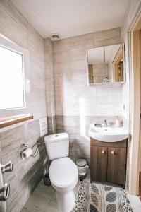 Koupelna v ubytování Domek na skarpie