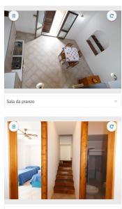 トラッペートにあるCasa Vacanze a 100 m dal mareの階段のある部屋の写真2枚