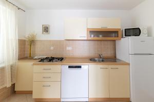 Kuchyň nebo kuchyňský kout v ubytování Apartments Nada
