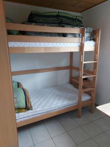 a couple of bunk beds in a room at Kleine Jagdhütte in Zettemin