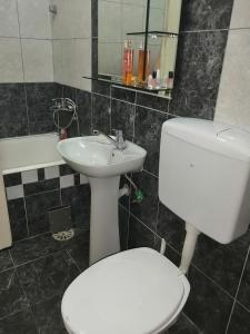 a bathroom with a toilet and a sink at ANAHOME in Gevgelija