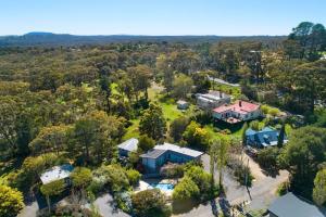 an aerial view of a house in the woods at Amaris in Daylesford