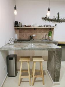 Η κουζίνα ή μικρή κουζίνα στο MaaR Estudio 3, a 2 cuadras del Malecón de La Paz