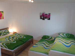 Un pat sau paturi într-o cameră la Haus Matthias
