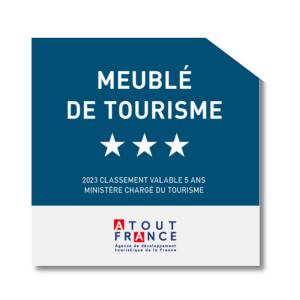 ein blaues Schild, das mobil de tourismence liest in der Unterkunft LA MANUFACTURE - TOPDESTINATION-BOURG - Centre ville - Classé 3 étoiles in Bourg-en-Bresse