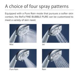 a choice of four spray patterns equiped with a pure rain nozzle that pushes at La'gent Hotel Shinjuku Kabukicho in Tokyo
