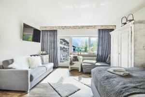 Posezení v ubytování Ferienwohnung Loferblick