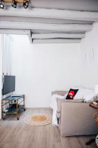 Televízia a/alebo spoločenská miestnosť v ubytovaní Loveroom Du Perche : maison avec balnéo