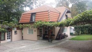 a small house with a red roof at Drinski San in Bajina Bašta