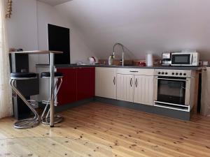 Kuchyň nebo kuchyňský kout v ubytování Apartmán Nejdek