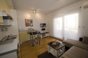Kuchyň nebo kuchyňský kout v ubytování Apartment Mala