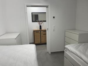Postel nebo postele na pokoji v ubytování Ferienwohnung Johannes