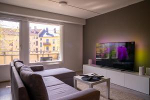 Posezení v ubytování Modern and Central Apartment, 6 mins to Oslo City