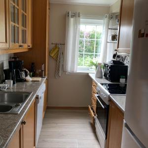 Kjøkken eller kjøkkenkrok på Room in house on the road to Lofoten