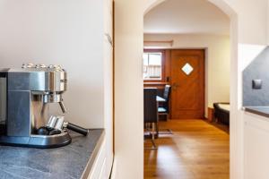 Kuchyň nebo kuchyňský kout v ubytování Wegscheiderhof Apt Gartenwohnung