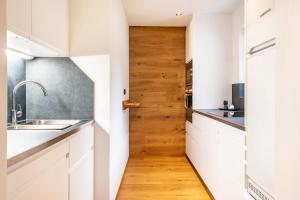 Kuchyň nebo kuchyňský kout v ubytování Wegscheiderhof Apt Gartenwohnung