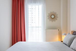 Łóżko lub łóżka w pokoju w obiekcie apartamenty-wroc Atal Towers