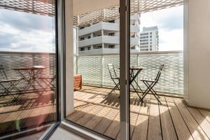Balkon lub taras w obiekcie apartamenty-wroc Atal Towers