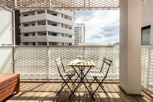 Balkon lub taras w obiekcie apartamenty-wroc Atal Towers