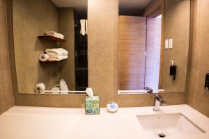 Koupelna v ubytování Hotel Ambato