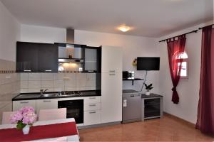 Kuchyň nebo kuchyňský kout v ubytování Apartments Fabijanić