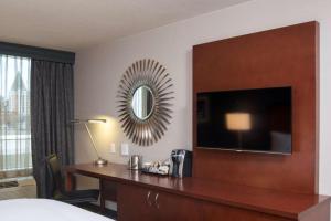 TV a/nebo společenská místnost v ubytování DoubleTree by Hilton Schenectady