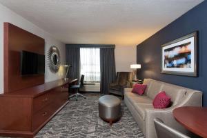 TV a/nebo společenská místnost v ubytování DoubleTree by Hilton Schenectady