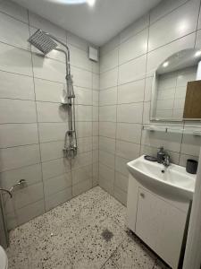 Koupelna v ubytování Green Central Apartment + 14 fotografií