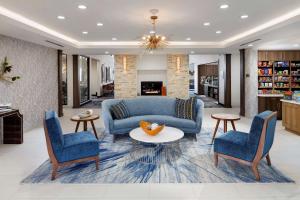 Ruang duduk di Homewood Suites by Hilton Houston/Katy Mills Mall