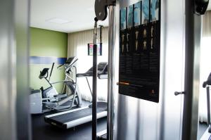 a room with a gym with tread machines at Hampton Inn by Hilton Durango in Durango