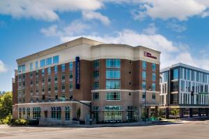 a rendering of a hotel building on a street at Hilton Garden Inn Asheville Downtown in Asheville