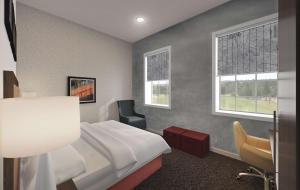 Hampton Inn Petaluma, Ca客房内的一张或多张床位