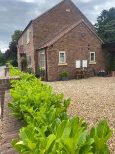 a brick house with plants in front of it at Burwood House in Sutton upon Derwent +9 photos