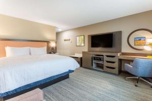 Hampton Inn And Suites Guymon的电视和/或娱乐中心